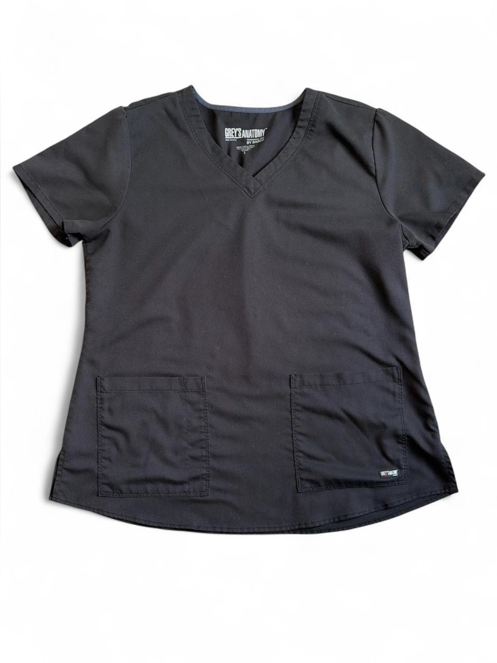 Grey's Anatomy Women’s Black V-Neck Scrub Tee